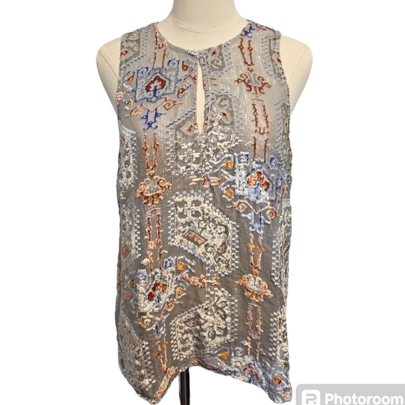 Anthropologie Tops - Anthropologie HD in Paris | Orains Velvet Silk Burnout Top